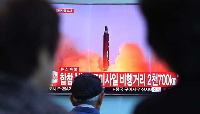 朝鮮再次發射導彈