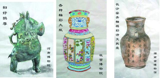 10余天手繪15張國(guó)寶國(guó)畫 90后創(chuàng)作遼大校園水墨畫