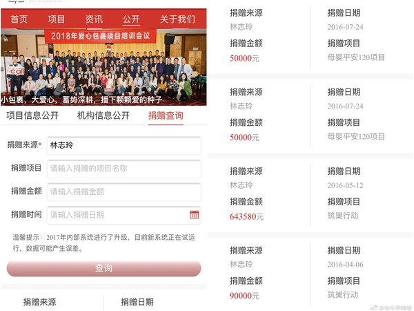 林志玲捐款記錄