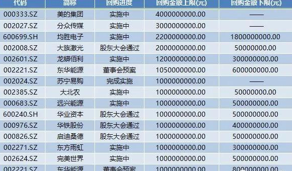 股份回購計劃公司