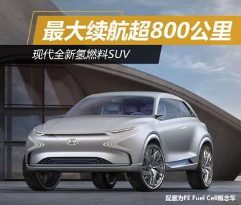 全新氫燃料現代SUV 于2018年正式亮相