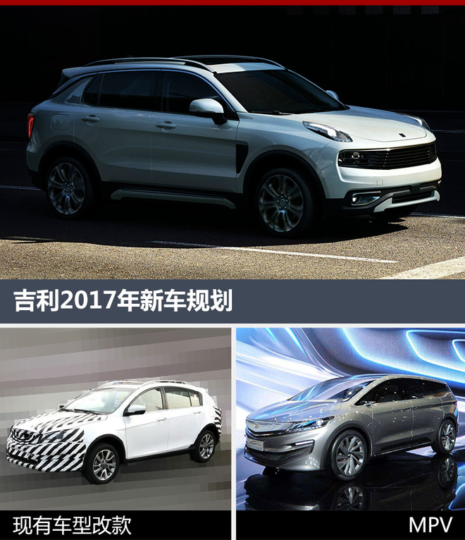 5月23日，吉利全新小型SUV——遠(yuǎn)景X1正式上市，新車型的投放會(huì)對(duì)銷量帶來刺激。同時(shí)，吉利的MPV產(chǎn)品業(yè)已提上日程，首款車型已于4月19日亮相上海國際車展。而高端品牌LYNK&CO的首款準(zhǔn)量產(chǎn)車也在4月16日完成了國內(nèi)首秀，并計(jì)劃于第四季度正式上市。（圖/文 網(wǎng)通社 吳楠啟）