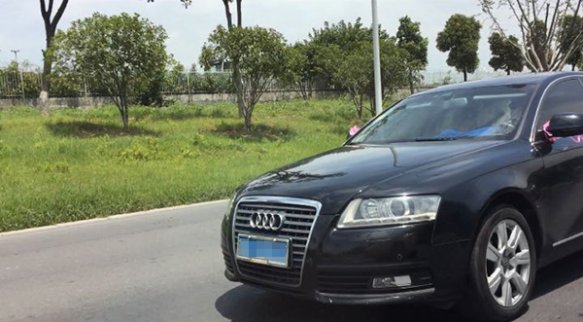 公車牌奧迪成婚車 交警勸導暴走團