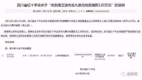 紅十字會否認周立波向災區(qū)捐款 4小時后卻“打臉”