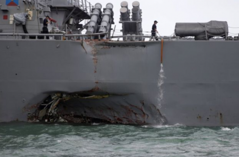 再有撞船事件：美艦在新加坡海域與油輪相撞