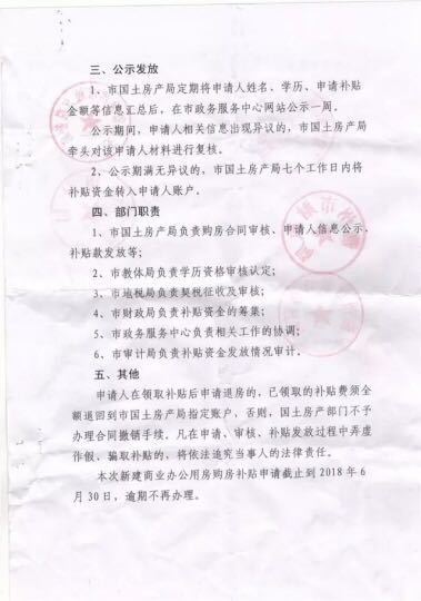 滁州新政：買商辦用房享補貼