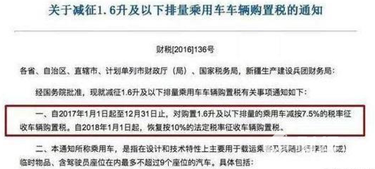 2018購置稅下發新政策 沒有買車的要注意了！