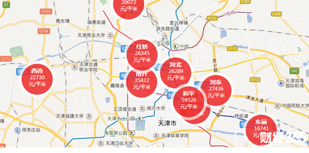 天津房價區域圖