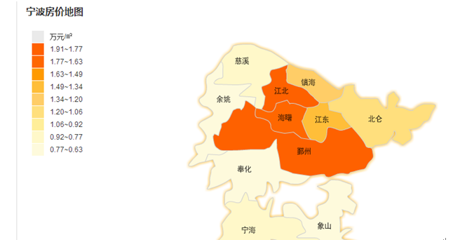 寧波房價地圖