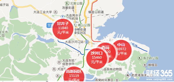 大連房價區域圖