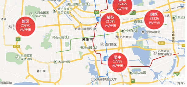 蘇州房價區域圖