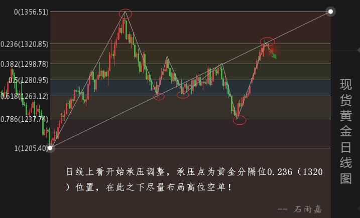 石雨嘉 1.10黃金空頭連連獲利，多單能否翻身把歌唱！