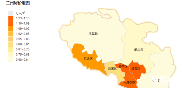 蘭州房價地圖