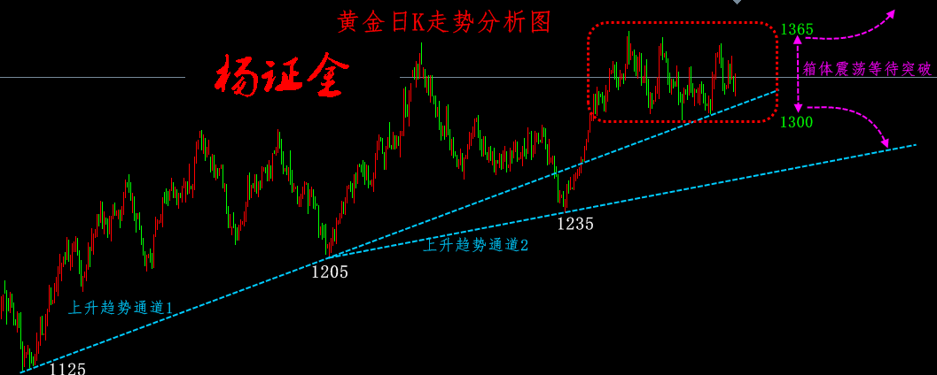 楊證金：今日黃金趨勢分析，日線周線月線，分析非農解套