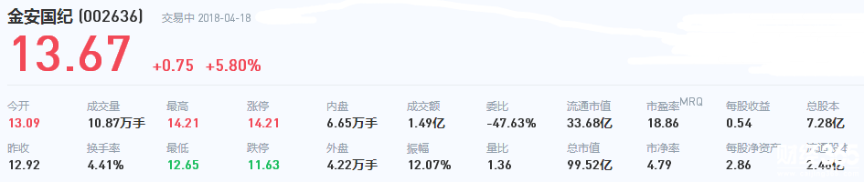 金安國紀股票