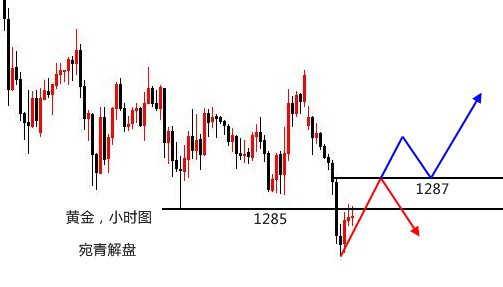 宛青解盤：黃金晚間或震蕩，空單謹慎分兩步