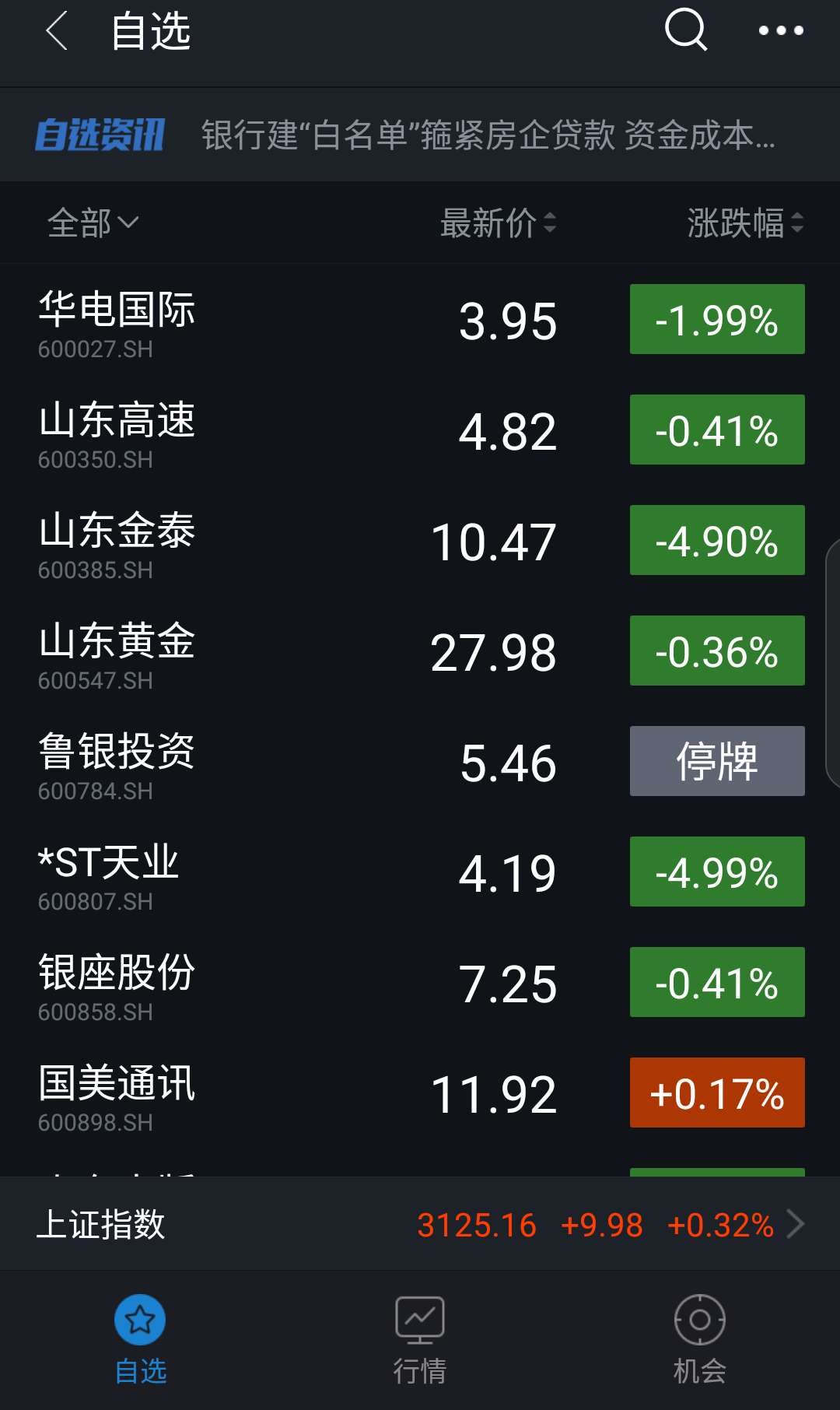 支付寶查看行情