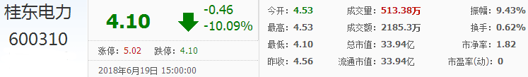 桂東電力股票