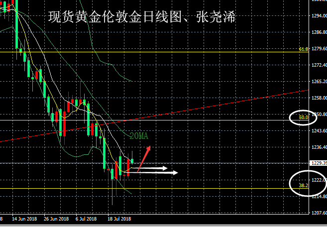張堯浠：美歐貿易局勢緩和，黃金回撤進多上看20MA阻力 