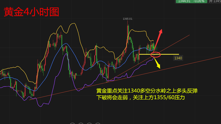 天競點金：黃金重點關注1340一線多空分水嶺，原油重點依舊在66